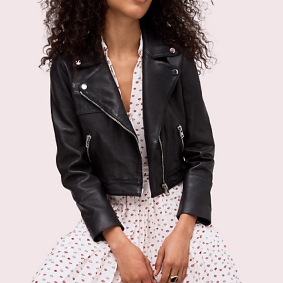 Kate Spade Leather Moto Biker Jacket